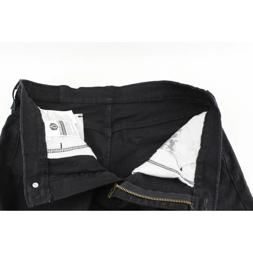 Levi's 502 Jeans 32x30 (Tag 32x32) Regular Taper Black Dark Wash - Picture 5 of 13